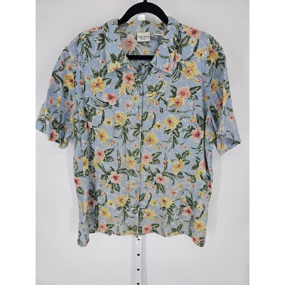 Bobbie Brooks Women's Multicolored Floral Short Sleeve Shirt Size 18W/20W - Picture 1 of 4
